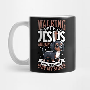 Jesus and dog - Alpine Dachsbracke Mug